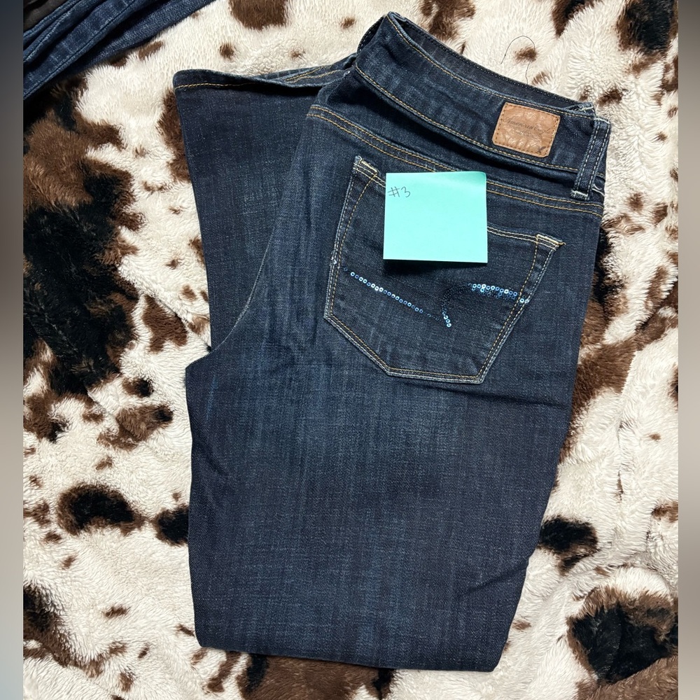 American Eagle stretch skinny kick x-short 12